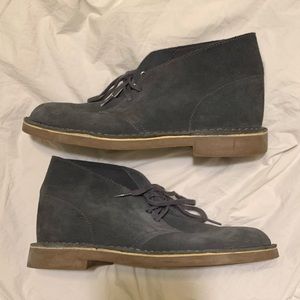 Clarks Desert Boot Suede Steel Blue